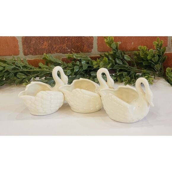 Lenwile Ardalt Artware 3 Porcelain Swans‎ Figurine Japan 10 3/4" W Collectable - Picture 7 of 8